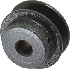 Browning - 1/2" Bore, 15/16 Long, 2.2" Outside Diam, Finished Bore Single Groove V Belt Sheave - 21/32" Wide, 1.66" Pitch Diam of 3L Belt, 2" Pitch Diam of 4L Belt - Apex Tool & Supply