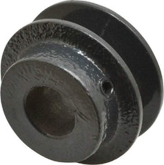 Browning - 3/4" Bore, 15/16 Long, 2.2" Outside Diam, Finished Bore Single Groove V Belt Sheave - 21/32" Wide, 1.66" Pitch Diam of 3L Belt, 2" Pitch Diam of 4L Belt - Apex Tool & Supply