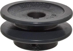 Browning - 5/8" Bore, 15/16 Long, 2-1/2" Outside Diam, Finished Bore Single Groove V Belt Sheave - 21/32" Wide, 1.96" Pitch Diam of 3L Belt, 2.3" Pitch Diam of 4L Belt - Apex Tool & Supply