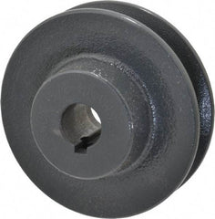 Browning - 5/8" Bore, 15/16 Long, 3.05" Outside Diam, Finished Bore Single Groove V Belt Sheave - 21/32" Wide, 2.46" Pitch Diam of 3L Belt, 2.8" Pitch Diam of 4L Belt - Apex Tool & Supply