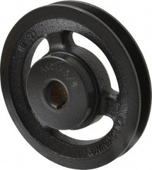 Browning - 3/4" Bore, 1-5/32 Long, 4.95" Outside Diam, Finished Bore Single Groove V Belt Sheave - 3/4" Wide, 4.36" Pitch Diam of 3L Belt, 4.7" Pitch Diam of 4L Belt - Apex Tool & Supply