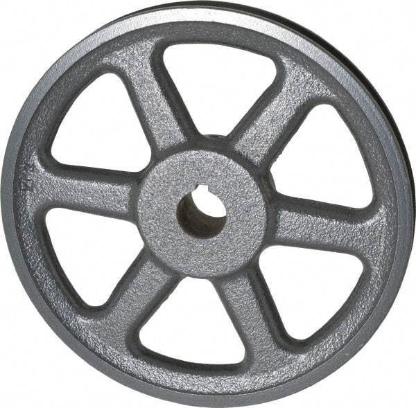 Browning - 1" Bore, 1-15/32 Long, 8-1/4" Outside Diam, Finished Bore Single Groove V Belt Sheave - 3/4" Wide, 7.66" Pitch Diam of 3L Belt, 8" Pitch Diam of 4L Belt - Apex Tool & Supply