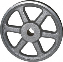 Browning - 1" Bore, 1-15/32 Long, 8-1/4" Outside Diam, Finished Bore Single Groove V Belt Sheave - 3/4" Wide, 7.66" Pitch Diam of 3L Belt, 8" Pitch Diam of 4L Belt - Apex Tool & Supply