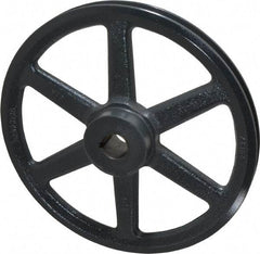 Browning - 1" Bore, 1-15/32 Long, 10-1/4" Outside Diam, Finished Bore Single Groove V Belt Sheave - 3/4" Wide, 9.66" Pitch Diam of 3L Belt, 10" Pitch Diam of 4L Belt - Apex Tool & Supply
