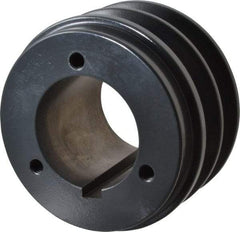 Browning - 2 Groove, 1/2 to 1-3/4 Bore Diam, 3-3/4" Outside Diam, QD Bushed V Belt Sheave - 3.0 A Diam Belt Pitch - Apex Tool & Supply
