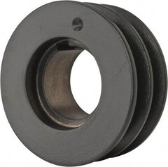 Browning - 2 Groove, 1/2 to 1-3/4 Bore Diam, 4.15" Outside Diam, QD Bushed V Belt Sheave - 3.4 A Diam Belt Pitch - Apex Tool & Supply