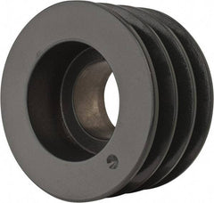 Browning - 3 Groove, 1/2 to 1-3/4 Bore Diam, 4.55" Outside Diam, QD Bushed V Belt Sheave - 3.8 A Diam Belt Pitch - Apex Tool & Supply