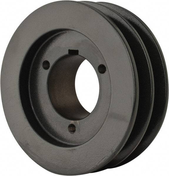 Browning - 2 Groove, 1/2 to 1-3/4 Bore Diam, 5.15" Outside Diam, QD Bushed V Belt Sheave - 4.4 A Diam Belt Pitch - Apex Tool & Supply