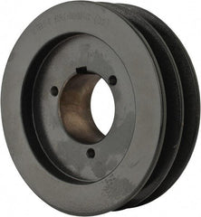 Browning - 2 Groove, 1/2 to 1-1/2 Bore Diam, 5-3/4" Outside Diam, QD Bushed V Belt Sheave - 5.0 A Diam Belt Pitch - Apex Tool & Supply