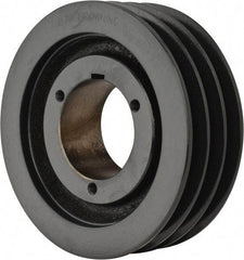 Browning - 3 Groove, 3/4 to 2-11/16 Bore Diam, 7.35" Outside Diam, QD Bushed V Belt Sheave - 6.6 A Diam Belt Pitch - Apex Tool & Supply