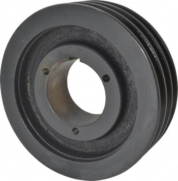Browning - 3 Groove, 3/4 to 2-11/16 Bore Diam, 7-3/4" Outside Diam, QD Bushed V Belt Sheave - 7.0 A Diam Belt Pitch - Apex Tool & Supply