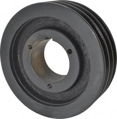 Browning - 3 Groove, 3/4 to 2-11/16 Bore Diam, 7-3/4" Outside Diam, QD Bushed V Belt Sheave - 7.0 A Diam Belt Pitch - Apex Tool & Supply