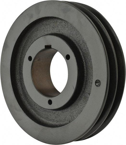 Browning - 2 Groove, 3/4 to 2-11/16 Bore Diam, 8.35" Outside Diam, QD Bushed V Belt Sheave - 7.6 A Diam Belt Pitch - Apex Tool & Supply
