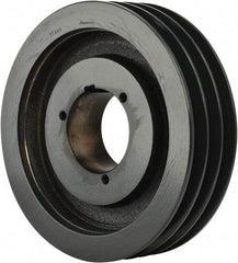 Browning - 3 Groove, 3/4 to 2-11/16 Bore Diam, 8.95" Outside Diam, QD Bushed V Belt Sheave - 8.2 A Diam Belt Pitch - Apex Tool & Supply