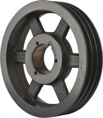 Browning - 3 Groove, 3/4 to 2-11/16 Bore Diam, 11.35" Outside Diam, QD Bushed V Belt Sheave - 10.6 A Diam Belt Pitch - Apex Tool & Supply