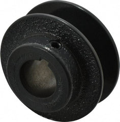 Browning - 7/8" Bore, 1-1/16 Long, 2-1/2" Outside Diam, Finished Bore Single Groove V Belt Sheave - 13/16" Wide, 2.3 Belt Pitch B, 1.9" Pitch Diam of 4L Belt - Apex Tool & Supply