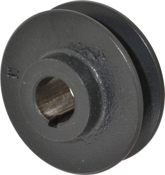 Browning - 7/8" Bore, 1-1/16 Long, 3.15" Outside Diam, Finished Bore Single Groove V Belt Sheave - 13/16" Wide, 2.8 Belt Pitch B, 2.4" Pitch Diam of 4L Belt - Apex Tool & Supply