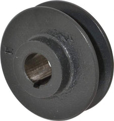 Browning - 7/8" Bore, 1-1/16 Long, 3.15" Outside Diam, Finished Bore Single Groove V Belt Sheave - 13/16" Wide, 2.8 Belt Pitch B, 2.4" Pitch Diam of 4L Belt - Apex Tool & Supply