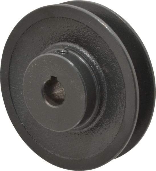 Browning - 5/8" Bore, 1-5/32 Long, 3.95" Outside Diam, Finished Bore Single Groove V Belt Sheave - 7/8" Wide, 3.6 Belt Pitch B, 3.2" Pitch Diam of 4L Belt - Apex Tool & Supply