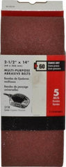 Porter-Cable - 2-1/2" Wide x 14" OAL, 60 Grit, Aluminum Oxide Abrasive Belt - Aluminum Oxide, Medium, Coated, X Weighted Cloth Backing - Apex Tool & Supply