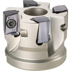 Iscar - 7 Inserts, 5" Cut Diam, 1-1/2" Arbor Diam, 0.642" Max Depth of Cut, Indexable Square-Shoulder Face Mill - 0/90° Lead Angle, 2-1/2" High, H490 AN.X 17 Insert Compatibility, Through Coolant, Series Helido - Apex Tool & Supply