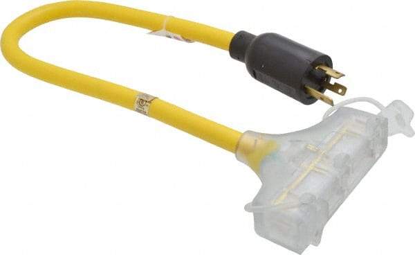 Southwire - 3 Conductors, 125 VAC, 15 Amp, 12 AWG, Twist-To-Lock Power Generator Adapter - For Use with NEMA Receptacles on Generators - Apex Tool & Supply