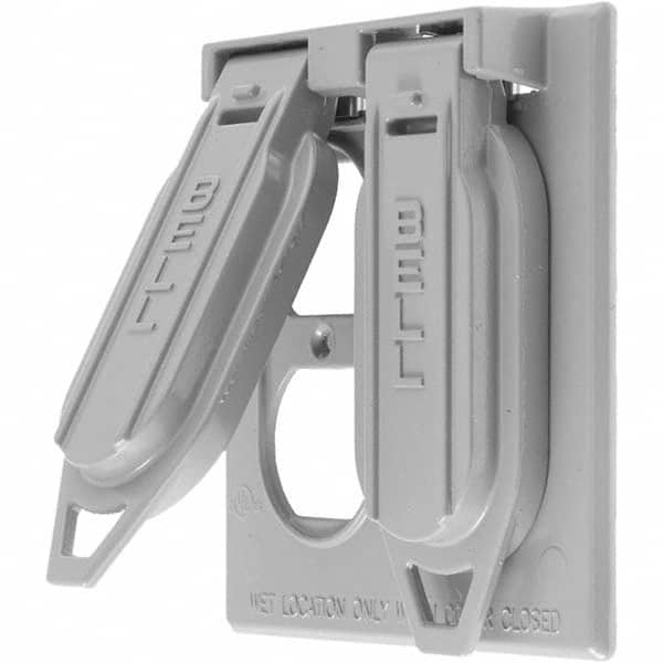 Hubbell Wiring Device-Kellems - Weatherproof Box Covers Cover Shape: Rectangle Number of Holes in Outlet: 1 - Apex Tool & Supply
