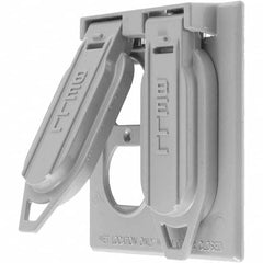Hubbell Wiring Device-Kellems - Weatherproof Box Covers Cover Shape: Rectangle Number of Holes in Outlet: 1 - Apex Tool & Supply