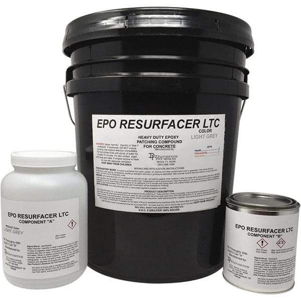 Made in USA - 50 Lb Concrete Repair/Resurfacing - Light Gray, 25 Sq Ft Coverage, Epoxy Resin - Apex Tool & Supply