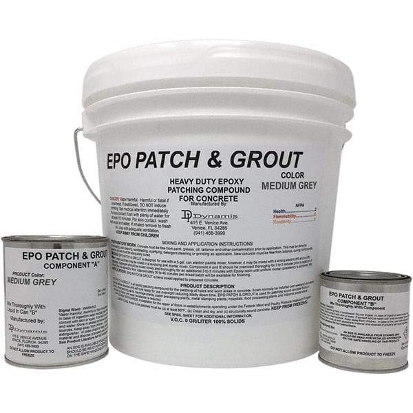 Made in USA - 2 Gal Concrete Repair/Resurfacing - Medium Gray, 25 Sq Ft Coverage, Epoxy Resin - Apex Tool & Supply