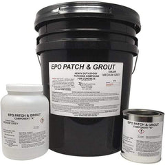 Made in USA - 5 Gal Concrete Repair/Resurfacing - Medium Gray, 25 Sq Ft Coverage, Epoxy Resin - Apex Tool & Supply