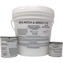 Made in USA - 2 Gal Concrete Repair/Resurfacing - Medium Gray, 25 Sq Ft Coverage, Epoxy Resin - Apex Tool & Supply
