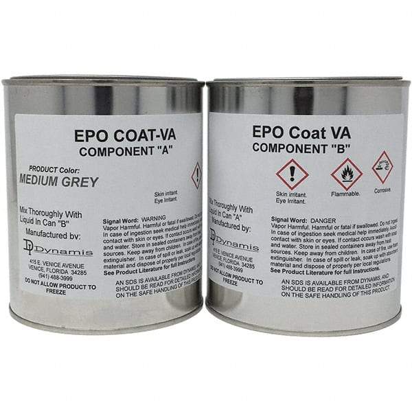 Made in USA - 1/2 Gal Gloss High-Solid Gray Concrete Floor Coating - 150 Sq Ft/Gal Coverage, 87 g/L VOC Content - Apex Tool & Supply