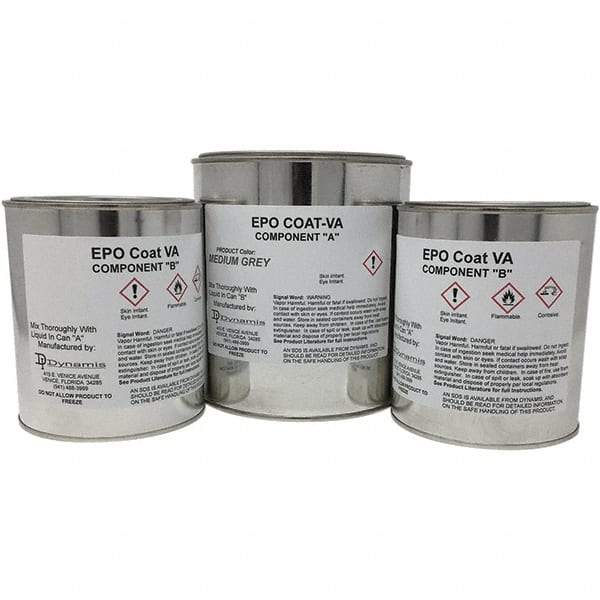 Made in USA - 1 Gal Gloss High-Solid Gray Concrete Floor Coating - 150 Sq Ft/Gal Coverage, 87 g/L VOC Content - Apex Tool & Supply