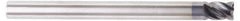 Kennametal - 1/2", 1-1/4" LOC, 1/2" Shank Diam, 3" OAL, 4 Flute, Solid Carbide Square End Mill - Single End, AlTiN Finish, Spiral Flute, Variable° Helix, Centercutting, Right Hand Cut, Right Hand Flute, Series HPHVT - Apex Tool & Supply