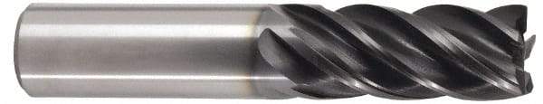 Kennametal - 1/2", 5 Flute, Single End, Solid Carbide, 0.015" Corner Radius End Mill - 3" OAL, 38° Helix, Right Hand Flute, 1-1/4" LOC, Right Hand Cut - Apex Tool & Supply