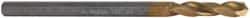 Guhring - 3mm 140° Spiral Flute Solid Carbide Screw Machine Drill Bit - TiN Finish, Right Hand Cut, 16mm Flute Length, 46mm OAL, SF Point, Straight Shank - Apex Tool & Supply