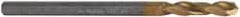Guhring - 3mm 140° Spiral Flute Solid Carbide Screw Machine Drill Bit - TiN Finish, Right Hand Cut, 16mm Flute Length, 46mm OAL, SF Point, Straight Shank - Apex Tool & Supply