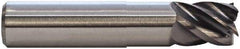 M.A. Ford - 3/4", 5 Flute, Single End, Solid Carbide, 0.045" Corner Radius End Mill - 6" OAL, 38° Helix, Right Hand Flute, 2-1/4" LOC, Right Hand Cut - Apex Tool & Supply