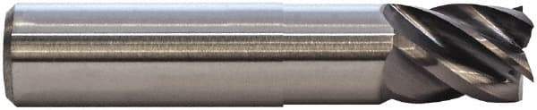M.A. Ford - 5/16", 5 Flute, Single End, Solid Carbide, 0.015" Corner Radius End Mill - 4" OAL, 38° Helix, Right Hand Flute, 1" LOC, Right Hand Cut - Apex Tool & Supply