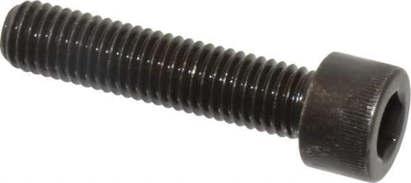 Made in USA - M10x1.50 Metric Coarse Hex Socket Drive, Socket Cap Screw - Grade 12.9 Alloy Steel, Black Oxide Finish, Fully Threaded, 45mm Length Under Head - Apex Tool & Supply