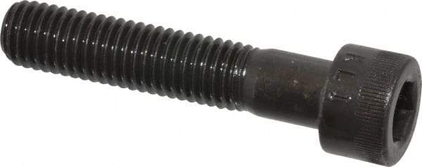 Made in USA - M10x1.50 Metric Coarse Hex Socket Drive, Socket Cap Screw - Grade 12.9 Alloy Steel, Black Oxide Finish, Partially Threaded, 50mm Length Under Head - Apex Tool & Supply