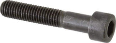 Made in USA - M10x1.50 Metric Coarse Hex Socket Drive, Socket Cap Screw - Grade 12.9 Alloy Steel, Black Oxide Finish, Partially Threaded, 55mm Length Under Head - Apex Tool & Supply