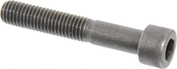Made in USA - M10x1.50 Metric Coarse Hex Socket Drive, Socket Cap Screw - Grade 12.9 Alloy Steel, Black Oxide Finish, Partially Threaded, 60mm Length Under Head - Apex Tool & Supply