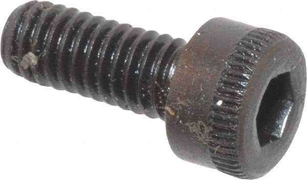 Made in USA - M4x0.70 Metric Coarse Hex Socket Drive, Socket Cap Screw - Grade 12.9 Alloy Steel, Black Oxide Finish, Fully Threaded, 10mm Length Under Head - Apex Tool & Supply