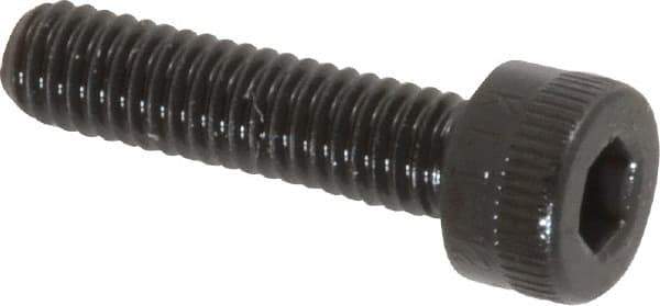 Made in USA - M4x0.70 Metric Coarse Hex Socket Drive, Socket Cap Screw - Grade 12.9 Alloy Steel, Black Oxide Finish, Fully Threaded, 16mm Length Under Head - Apex Tool & Supply