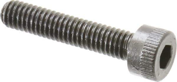 Made in USA - M4x0.70 Metric Coarse Hex Socket Drive, Socket Cap Screw - Grade 12.9 Alloy Steel, Black Oxide Finish, Fully Threaded, 20mm Length Under Head - Apex Tool & Supply