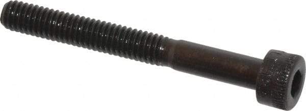 Made in USA - M4x0.70 Metric Coarse Hex Socket Drive, Socket Cap Screw - Grade 12.9 Alloy Steel, Black Oxide Finish, Partially Threaded, 35mm Length Under Head - Apex Tool & Supply