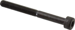 Made in USA - M4x0.70 Metric Coarse Hex Socket Drive, Socket Cap Screw - Grade 12.9 Alloy Steel, Black Oxide Finish, Partially Threaded, 40mm Length Under Head - Apex Tool & Supply