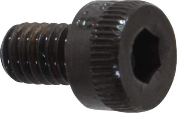 Made in USA - M4x0.70 Metric Coarse Hex Socket Drive, Socket Cap Screw - Grade 12.9 Alloy Steel, Black Oxide Finish, Fully Threaded, 6mm Length Under Head - Apex Tool & Supply